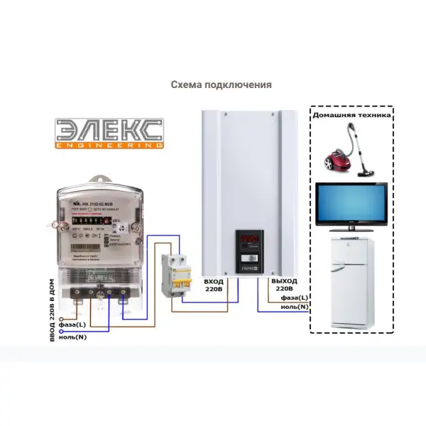 Стабілізатор напруги Елекс Гібрид У 9-1-32 v2.0 - фото №8