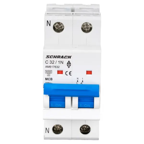 Автоматический выключатель Schrack AM617632 6кА 32А 1P+N х-ка C - фото №1
