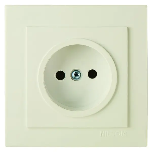Розетка Nilson Touran кремова 1-я без заземления ( 24121015 )