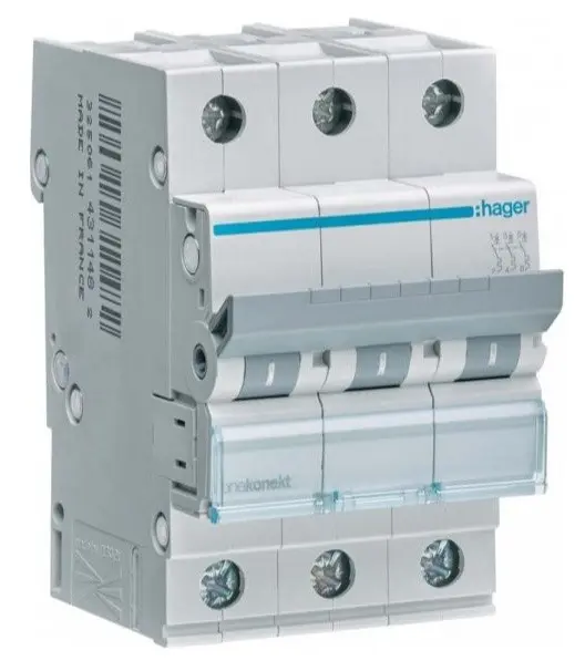 Автоматичний вимикач Hager MCN350 6кА C 50A 3P