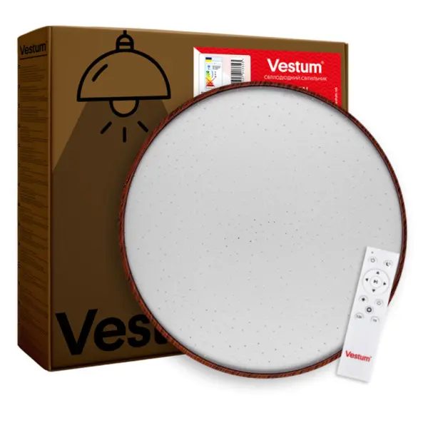 Потолочный светильник Vestum FOREST звездное небо 80Вт 480x65мм 3000К-6500К амарант - фото №2