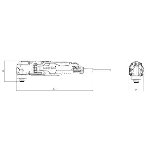 Универсальный инструмент Metabo MT 400 Quick 11000-18500 об/мин (601406500) - фото №1