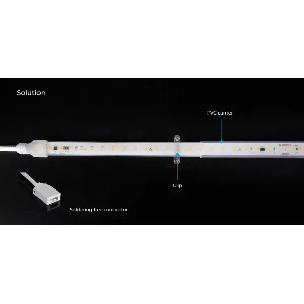 LED стрічка COLORS 104-2835-220V-IP65 10.6W 1100Lm 5700K 20м (H8104-230V-12mm-IP65-W) - фото №6