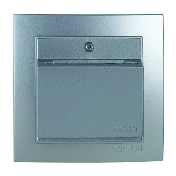 Выключатель Nilson Touran серебро карточный в отель ( 24131056 )