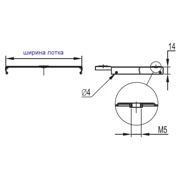 Крышка на лоток 100 мм DKC 35522 - фото №1