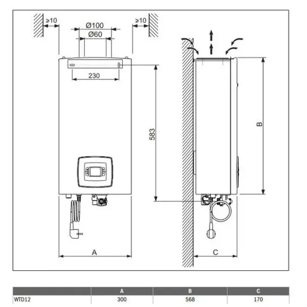 Проточный водонагреватель Bosch Therm 4000 S WTD 15 AM E - фото №3