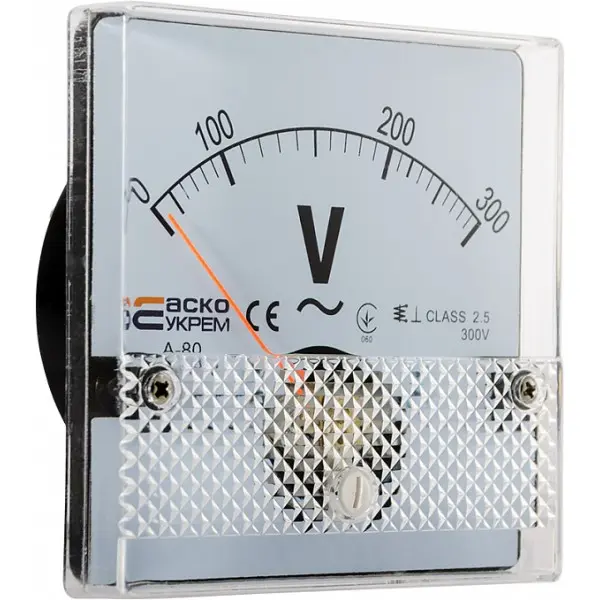 Вольтметр Аско-Укрем 300В АС 80х80мм (А-80) (A0190010057) - фото №3