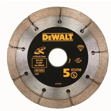 Подвійний алмазний диск DeWALT DT3758 125х22,2мм для штукатурки