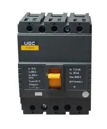 Автоматичний вимикач UEC PCB33 3Р 16А 35кА (MCCB-PCB-33-3-0016) - фото №2 Автоматичний вимикач UEC PCB33 3Р 16А 35кА (MCCB-PCB-33-3-0016) - фото №2