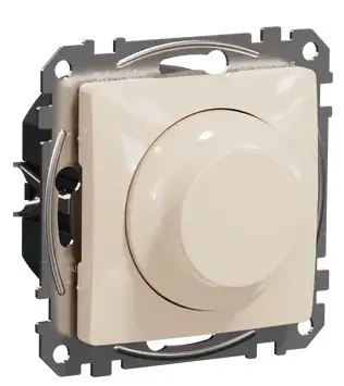 Поворотний світлорегулятор Schneider Electric Sedna Design & Elements RC 3-370 Вт бежевий SDD112501 - фото №1