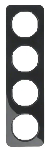 Рамка 4-місна, чорна Berker R.1 Рамка 4-місна, чорна Berker R.1