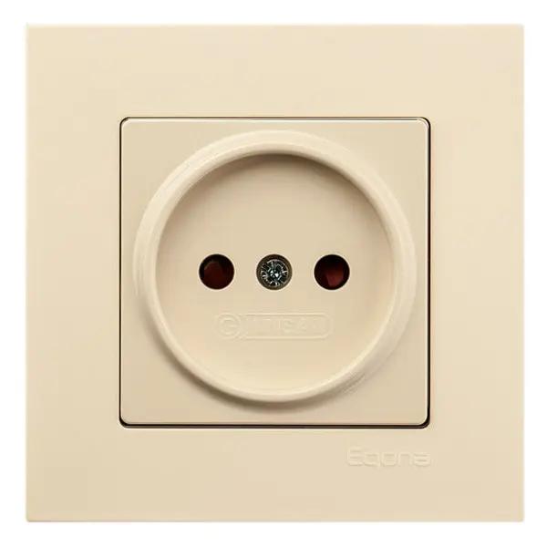 Розетка без з/к со шторками Gunsan Eqona крем
