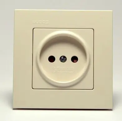 Розетка без з/к со шторками Gunsan Eqona крем - фото №1