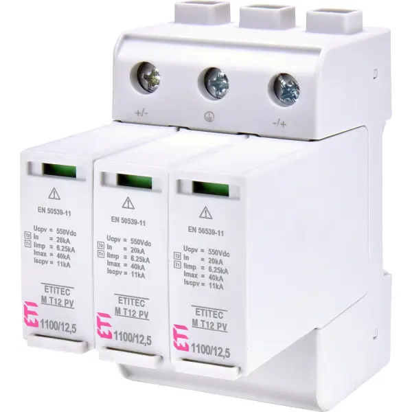 Ограничитель перенапряжения ETI 002440511 ETITEC M T12 PV 1100/12 5 Y (для PV систем)
