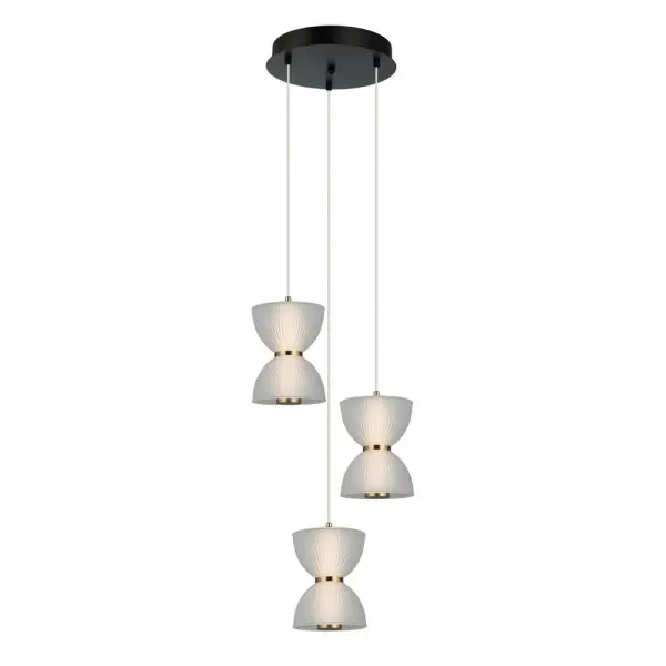 Подвесной светильник, люстра Italux PND-83949-3-BK Tica LED 3x22W 3000K 950Lm IP20 белый