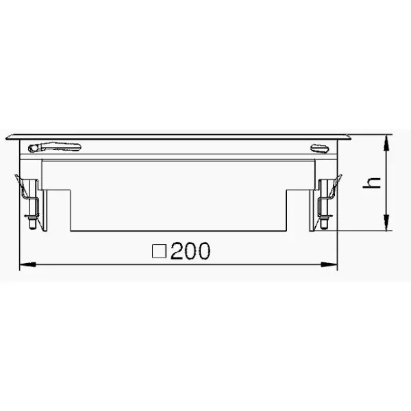 Розетковий люк OBO Bettermann (7405196) GES4 на 6 постів 45x45 200х200мм (додатково 2х UT3) - фото №1