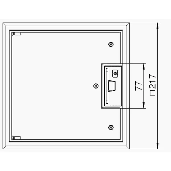 Розетковий люк OBO Bettermann (7405196) GES4 на 6 постів 45x45 200х200мм (додатково 2х UT3) - фото №2