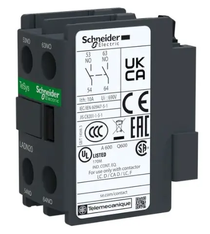 Дополнительный контакт Schneider Electric TeSys LADN20 - фото №3