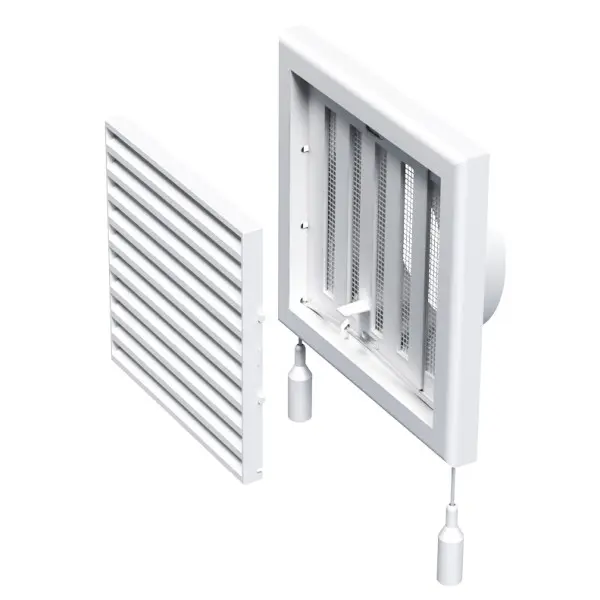 Грати Vents МВ 100 ВРс біла 154х154