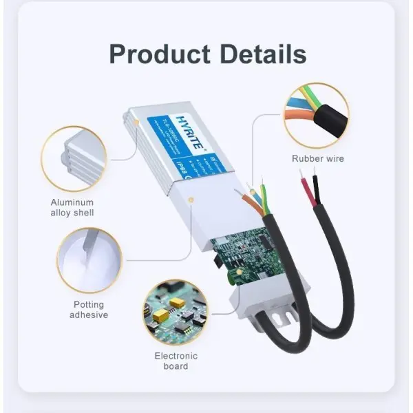 Блок питания HYRITE Slim 60W DC24V IP68 (TLG-24E60C) - фото №2 Блок питания HYRITE Slim 60W DC24V IP68 (TLG-24E60C) - фото №2