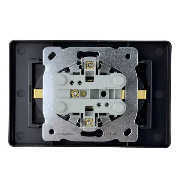 Розетка Nilson Selene антрацит 2-на з заземленням ( 23362525 ) - фото №1