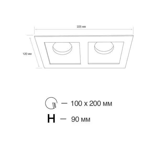 Точечный светильник MJ-Light MJ00224 102 GU5.3 2x10W IP20 черный - фото №1