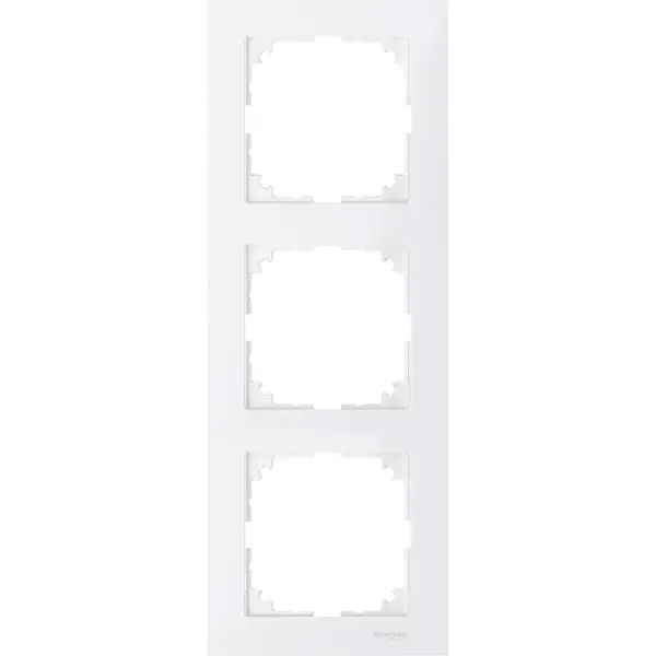 Трьохмісна рамка Schneider Electric M-PURE MTN4030-3619 полярно-біла