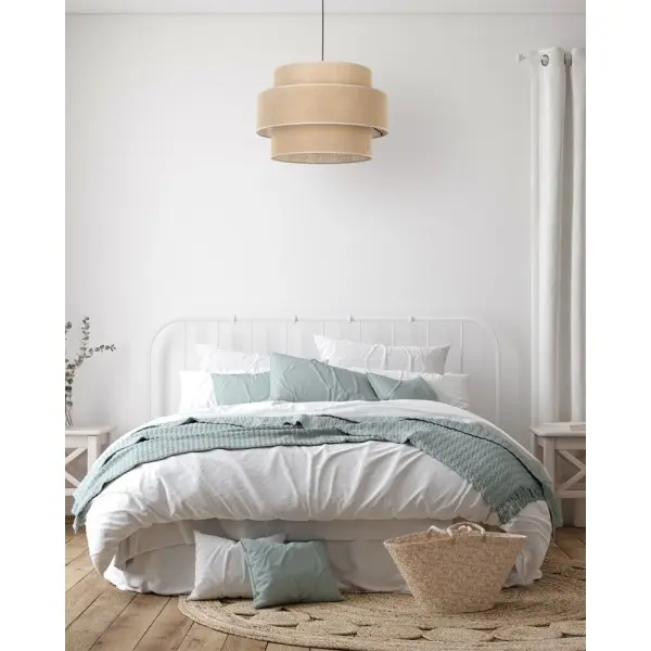 Подвесной светильник, люстра TK Lighting 5419 Calisto E27 1x15W IP20 бежевый - фото №1 Подвесной светильник, люстра TK Lighting 5419 Calisto E27 1x15W IP20 бежевый - фото №1