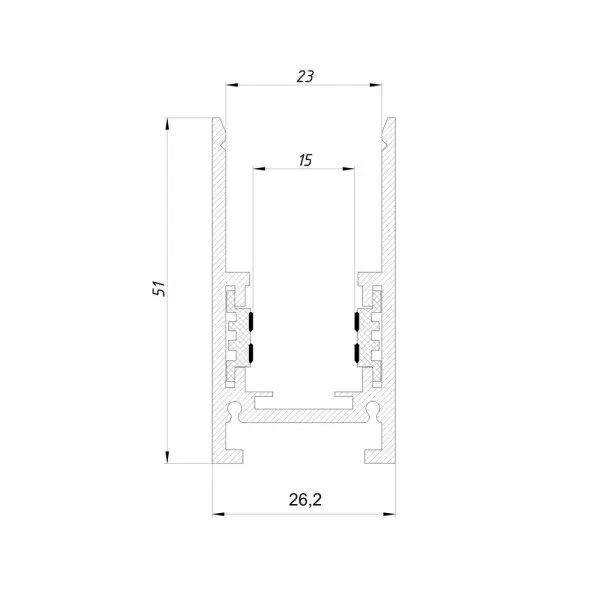 Магнитный трековый шинопровод накладной Oledim 7771326 OL13 3m Белый - фото №1