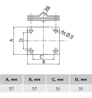 З'єднувач DKC NG3115 для стрижня Ø16 та прута Ø8-10мм 25x4мм із сталі гарячого цинкування - фото №1