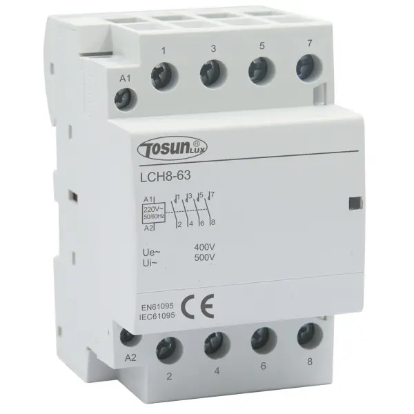 Модульный контактор TOSUNlux LCH8-63 4NO 4P 63A (6940151020264) Модульный контактор TOSUNlux LCH8-63 4NO 4P 63A (6940151020264)