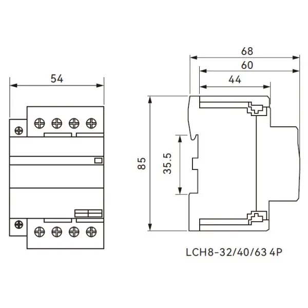 Модульный контактор TOSUNlux LCH8-63 4NO 4P 63A (6940151020264) - фото №1 Модульный контактор TOSUNlux LCH8-63 4NO 4P 63A (6940151020264) - фото №1
