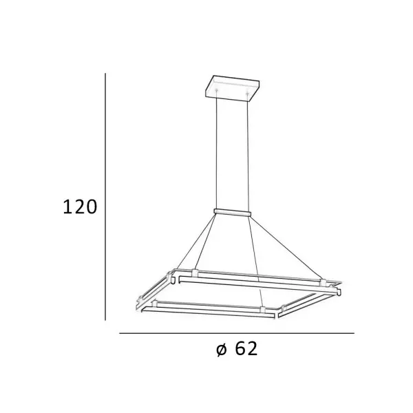 Подвесной светильник, люстра Italux PND-54638S-44W-3K-BK-GD Merlot LED 1x44W 3000K 1460Lm IP20 черный - фото №1