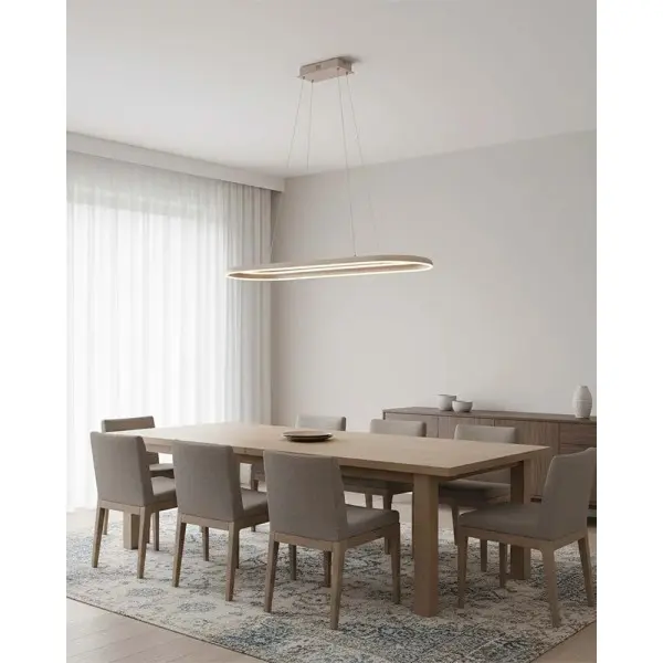 Люстра Goldlux 338037 Cashmere LED 1x80W 4000K 10500Lm IP20 бежевая - фото №1
