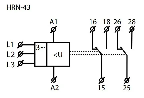 Реле контролю фаз HRN-43/230V - фото №1
