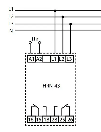 Реле контролю фаз HRN-43/230V - фото №5