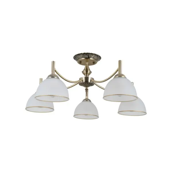 Люстра Italux PND-40653-5-ABR-WH Fener E27 5x40W IP20 латунна