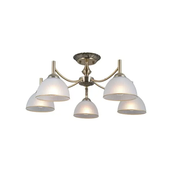 Люстра Italux PND-40653-5-ABR-WH Fener E27 5x40W IP20 латунна - фото №1