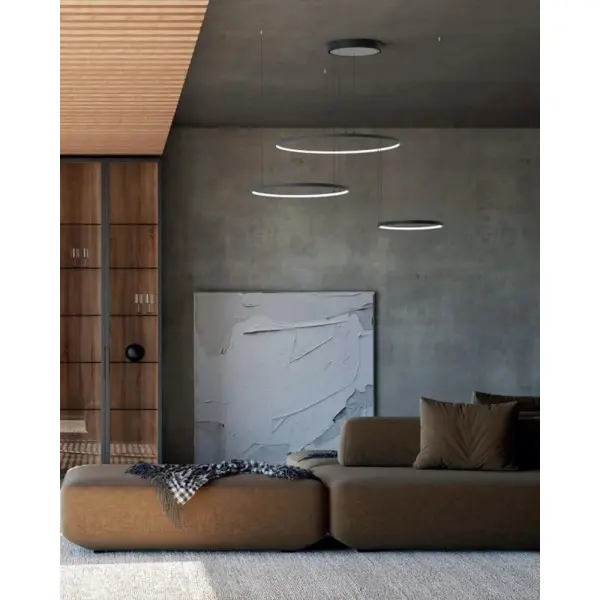 Люстра Nowodvorski 10867 Circolo LED 3x45W 4000K 1800Lm IP20 черная - фото №1