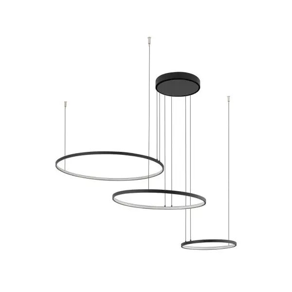 Люстра Nowodvorski 10867 Circolo LED 3x45W 4000K 1800Lm IP20 черная - фото №3