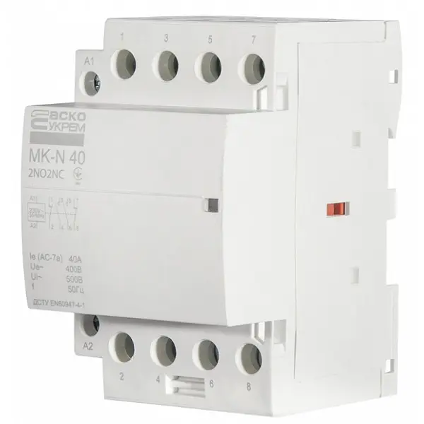 Модульный контактор Аско-Укрем MK-N 4P 40A 2NO+2NC (A0040030036) - фото №3 Модульный контактор Аско-Укрем MK-N 4P 40A 2NO+2NC (A0040030036) - фото №3