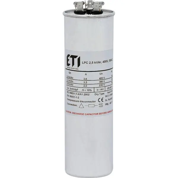 Конденсатор ETI 004656702 LPC 2.5kVAr (400V) - фото №1