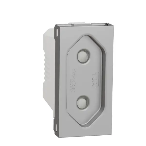 Розетка Schneider Electric Unica New NU303130 со шторками винтовой зажим 1м алюминий Розетка Schneider Electric Unica New NU303130 со шторками винтовой зажим 1м алюминий