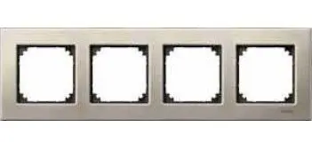 Четырехместная рамка M-ELEGANCE metal титан Merten, MTN403405 Четырехместная рамка M-ELEGANCE metal титан Merten, MTN403405