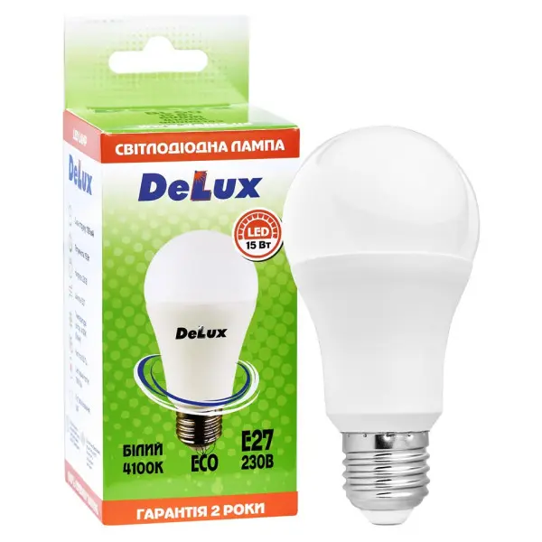 Светодиодная лампа DELUX BL 60 15Вт 4100K 220В E27 - фото №1 Светодиодная лампа DELUX BL 60 15Вт 4100K 220В E27 - фото №1