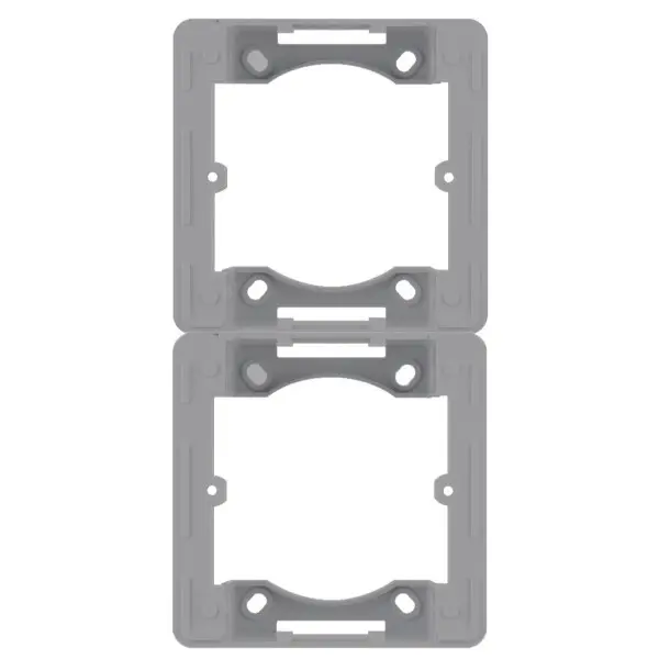 Адаптер Hager WL5822 Lumina-Intense 2Х з/в (сріблястий)