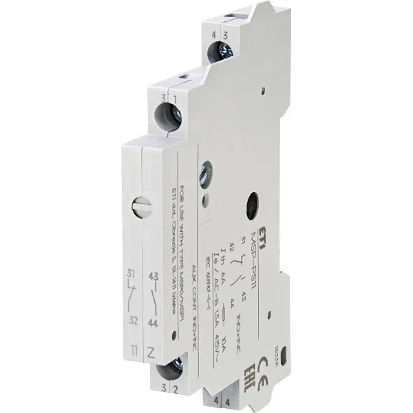 Блок контактов ETI 004646631 MSP-PS11 (1НО+1НЗ 3А 230V)