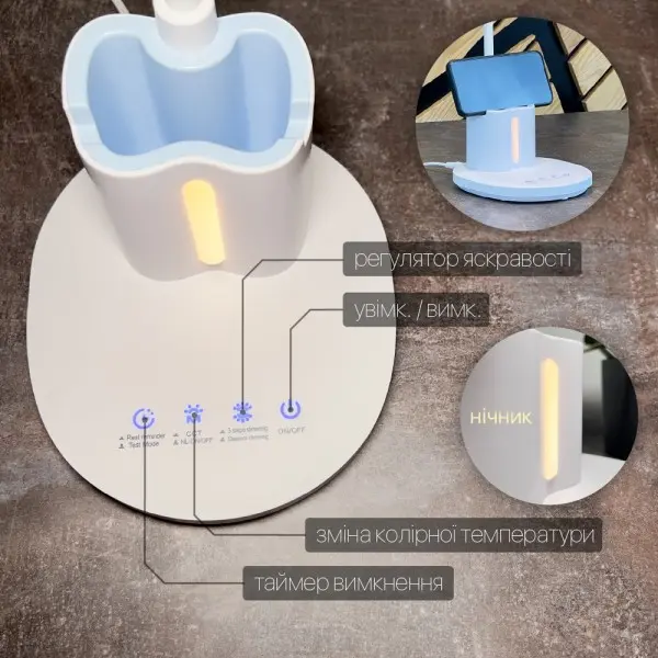 Светильник настольный LED JUNIOR 10W 3000-6500К белый Violux ( 530004 ) - фото №4