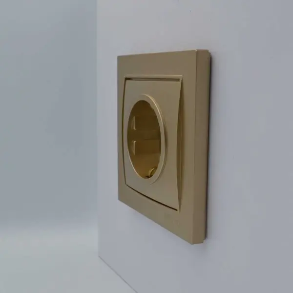 Розетка Nilson Thor золото 1-на з заземленням ( 27151017 ) - фото №2