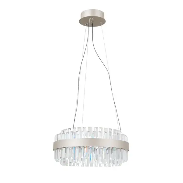 Подвесной светильник, люстра Italux PND-34386-1-CH-CL Horna LED 1x36W 3000K 2098Lm IP20 никелевый